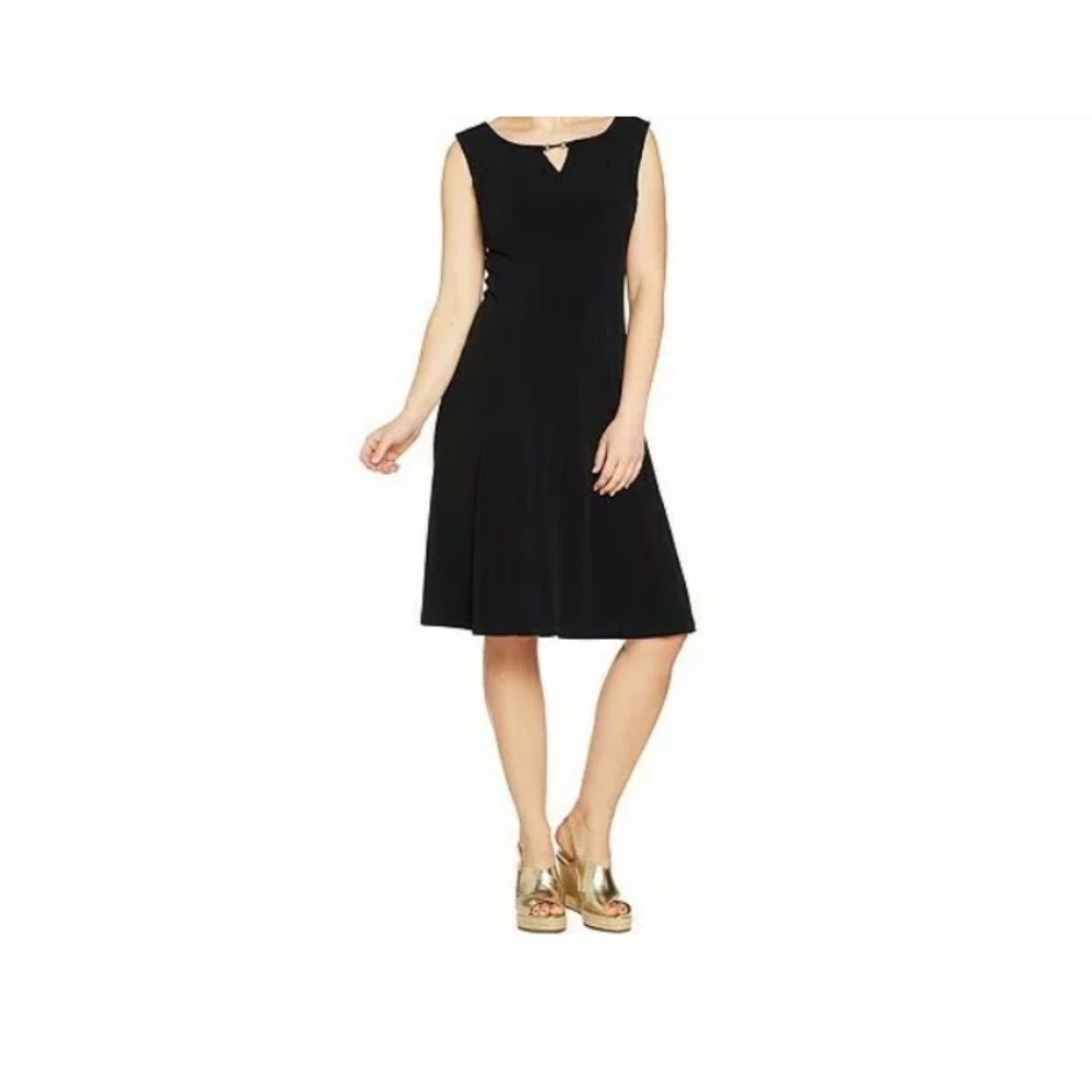 NWOT Susan Graver liquid knit navy dress